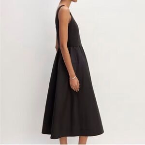 NEW Everlane The Riviera Midi Dress Black Medium